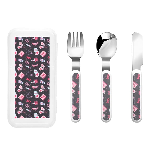 Rateoe Deers In The Forest 1 for Stainless Steel Kids Silverware Set - Child and Toddler Safe Flatware - Children's Knife, Fork And Spoon Set