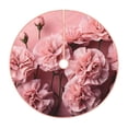 thumbnail image 1 of Rateoe Delicate Pink Carnations Pattern Christmas Tree Skirt with Ties, Christmas Tree Decorations, Farmhouse Christmas Decor Xmas Holiday Decorations-48", 1 of 6
