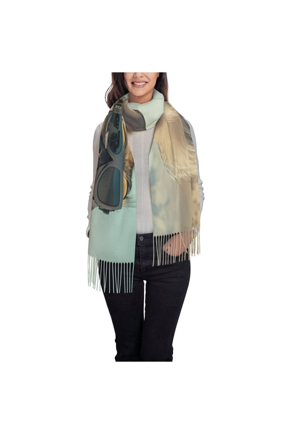 Desert Monkeys Drive Women's Traditional Scarf Wrap Tassel Shawl Fringes Neck Head Shawl Retro Scarf