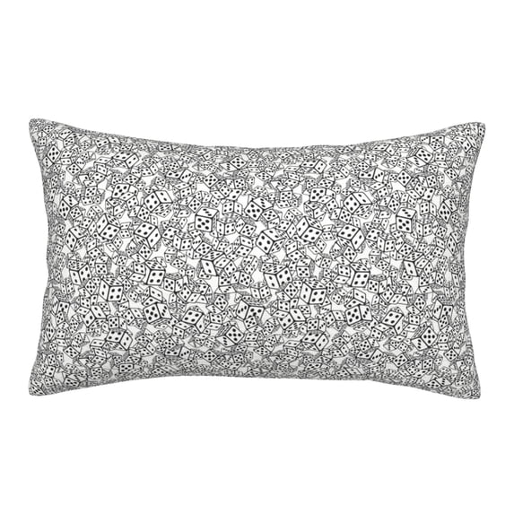 Rateoe Dice Cubes Pattern Pillow Covers with Invisible Zipper(Pillows are not Included) Standard Pillowcases-20"x30"