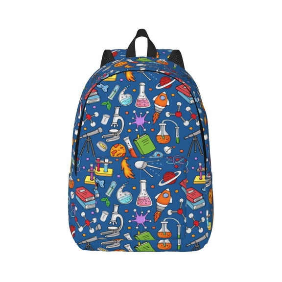 Rateoe Different Chemical Things Pattern Canvas College Laptop Backpack,Travel Daypack,Durable Rucksack Travel Notebook Bag School Backpack Book Bag for Men Women-Medium