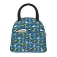 thumbnail image 1 of Rateoe Dinosaur on the Beach Vacation Pattern Lunch Bag Women, Lunch Box, Lunch Bag, Small Leakproof Lunch Tote Large Capacity Reusable Insulated Cooler Lunch Container, 1 of 6