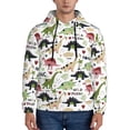 thumbnail image 1 of Rateoe Dinosaur Pattern Mens Hoodie, Pullover Hooded Sweatshirt, Kangaroo Pocket Hoodie Ideal for Daily Wear, Travel and Home-4X-Large, 1 of 7