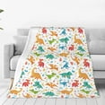 thumbnail image 1 of Rateoe Dinosaur Print Fuzzy Fleece Throw Blanket Extra Large,Super Soft,Fluffy and Warm Blankets for Couch,Bed,All Season Use (40"x30"), 1 of 8