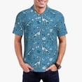 thumbnail image 1 of Rateoe Dinosaur Skull Pattern Men's Short Sleeve Polo Shirts, Golf Polo Shirts Short Sleeve Performance Moisture Wicking Dry-4X-Large, 1 of 6