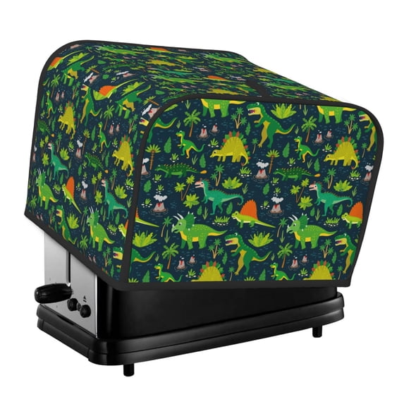 Rateoe Dinosaurs Pattern Toaster Covers 4 Slice Wide Slot,Bread Machine Cover,Bread Dust Cover & Fingerprint Protection,Appliance Covers