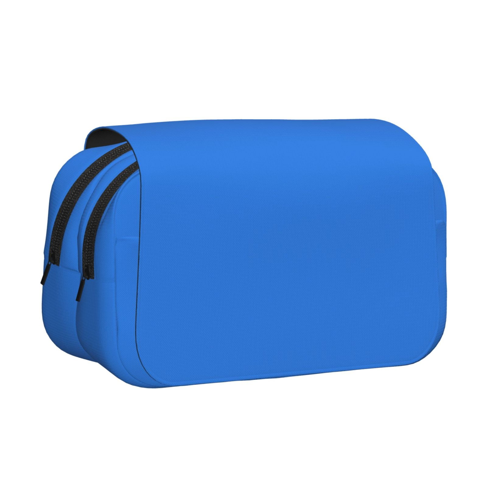 Rateoe Dodgerblue Pattern Double Clamshell Pen Case, Storage Organizer with Two Zipper Compartments– Holds Up to 50 Pencils & Pens