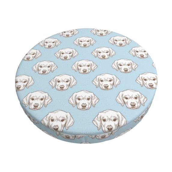 Rateoe Dog Pattern Round Bar Stool Seat Covers,Washable Stool Cushion Slipcover Elastic Bar Chair Covers for 12-14 Inch Chair -12 inch