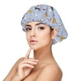 thumbnail image 1 of Rateoe Dogs Are Running Pattern Silk Satin Hair Bonnet for Sleeping, Adjustable Sleep Cap Turban for Women , Curly Straight Hair Long Large Braid, 1 of 6