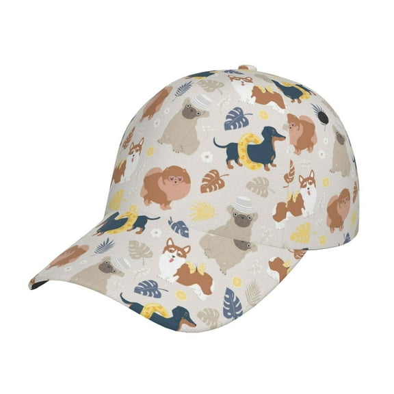 Rateoe Dogs Pattern Baseball Cap Outdoor Cap Mountain Dad Hat - Unstructured Soft Cotton Cap-Adjustable UV Protection Cap