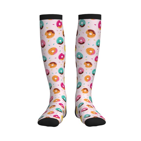 Rateoe Donut Compression Socks for Women and Men 20-30mmHg-Circulation Support Socks Knee High Nurse Pregnant Running Medical and Travel Athletic