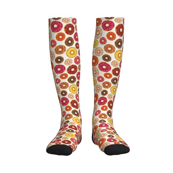 Rateoe Donut Compression Socks for Women and Men 20-30mmHg-Circulation Support Socks Knee High Nurse Pregnant Running Medical and Travel Athletic