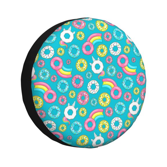 Rateoe Donut Pattern Tire Cover Wheel Protectors Weatherproof Wheel Covers Universal Fit for Trailer Rv SUV Truck Camper Travel Trailers Accessories-