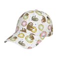 thumbnail image 1 of Rateoe Donut Sloth Pattern Baseball Cap Outdoor Cap Mountain Dad Hat - Unstructured Soft Cotton Cap-Adjustable UV Protection Cap, 1 of 6