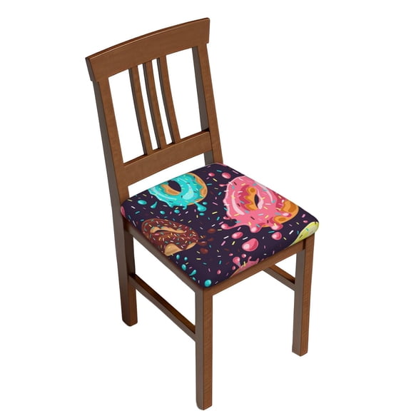 Rateoe Donuts1 Pattern Square Couch Cushion Covers, Sofa Furniture Protector Slipcover with Bottom Tie rope, Soft Non-Slip Non-Wrinkle Non-Sticky-Four Pieces