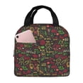 thumbnail image 1 of Rateoe Doodle Barbeque 1 Pattern Insulated Lunch Bag with Thick Aluminum Foil Lunch Tote Bag with Front Pocket for Men and Women, Ideal for Work, School, Picnics, and Travel, 1 of 5