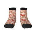 thumbnail image 1 of Rateoe Dragonfly Mushroom Pattern Quarter Crew Socks,Toe Seamed Ankle Socks,Cotton Cushioned Breathable Athletic Crew Sports Socks, 1 of 7