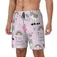 thumbnail image 1 of Rateoe No Drama Llama Pattern Men’s Swim Shorts with Compression Liner – Double-Layered Quick-Dry Swimwear, Comfortable & Stretchy Beach Shorts-X-Large, 1 of 6