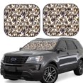 thumbnail image 1 of Rateoe Dreamcatcher Pattern 2 Piece Car Windshield Sun Shade Foldable | Front Windshield Shade for Sun, Heat and UV Rays | Sunshade for Car Front Window-Small, 1 of 6