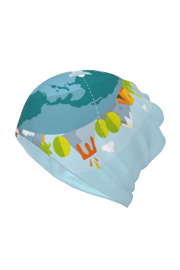 Dreaming Travel Cotton Slouchy Beanie Hat for Men/Women,Lightweight Oversize Large Thin Skull Cap Night Sleeping Cap