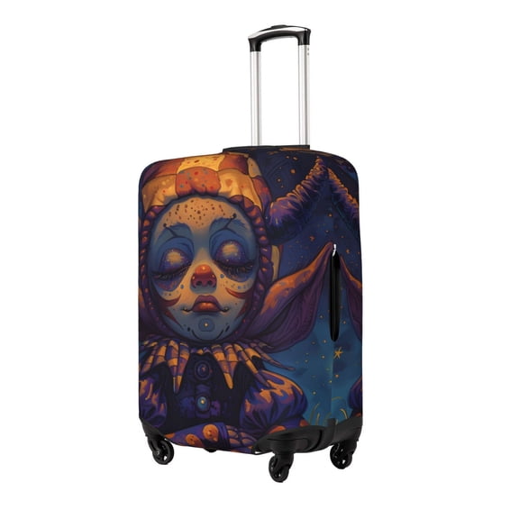Rateoe Dreamy Jester Under Stars Printed Luggage Cover, Suitcase Protector Fits 18-32 Inch Luggage-Medium