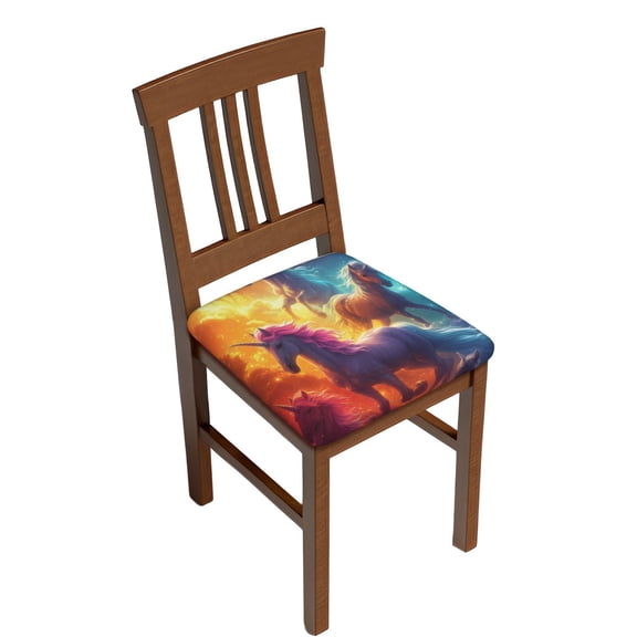 Rateoe Dreamy Night Sky White Horse Pattern Square Couch Cushion Covers, Sofa Furniture Protector Slipcover with Bottom Tie rope, Soft Non-Slip Non-Wrinkle Non-Sticky-Two Pieces