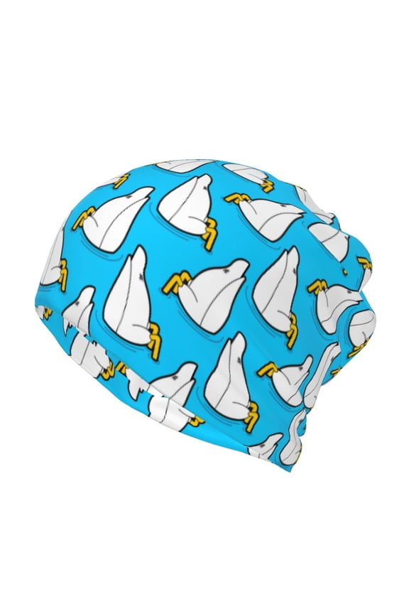 Duck Dives Cotton Slouchy Beanie Hat for Men/Women,Lightweight Oversize Large Thin Skull Cap Night Sleeping Cap