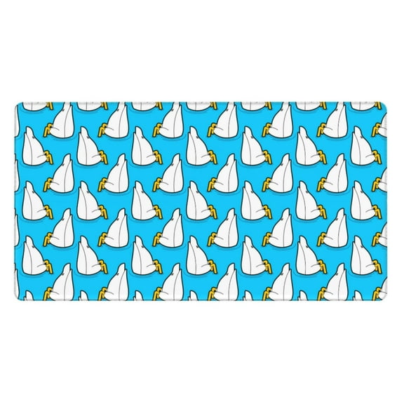 Rateoe Duck Dives Print Mouse Pad - Extended Large Gaming Mousepad,Non-Slip Stitched Edge,16x29.5 Inch