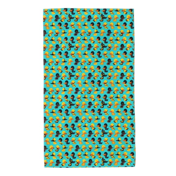 Rateoe Duck In Black Suit Pattern Microfiber Towel, Beach Towel, Pool Towel, Quick-dry Travel Towel, Soft and Plush towel, Absorbent Towel-27.5x16 Inch