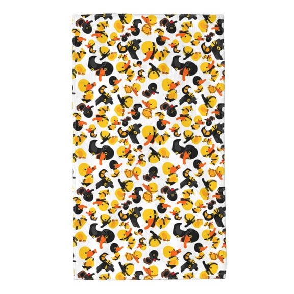 Rateoe Duck In Black Suit1 Pattern Microfiber Towel, Beach Towel, Pool Towel, Quick-dry Travel Towel, Soft and Plush towel, Absorbent Towel-27.5x16 Inch