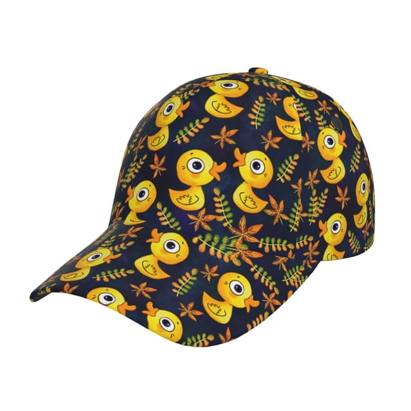 Rateoe Ducks Pattern Men’s Baseball Cap – Adjustable Curved Brim Hat, Soft Cotton Sports Cap for Outdoor, Casual, and Everyday Wear, Comfortable & Breathable