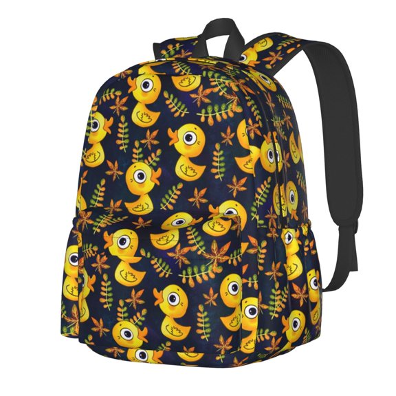 Rateoe Ducks Pattern Student Backpack,Backpack for School,Lightweight Bag,Travel Backpack,Outdoor Backpack,Large Capacity Backpack