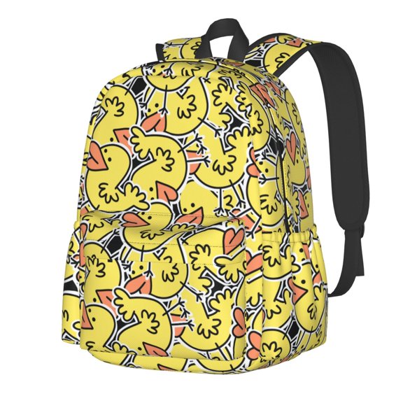 Rateoe Ducks Pattern Student Backpack,Backpack for School,Lightweight Bag,Travel Backpack,Outdoor Backpack,Large Capacity Backpack