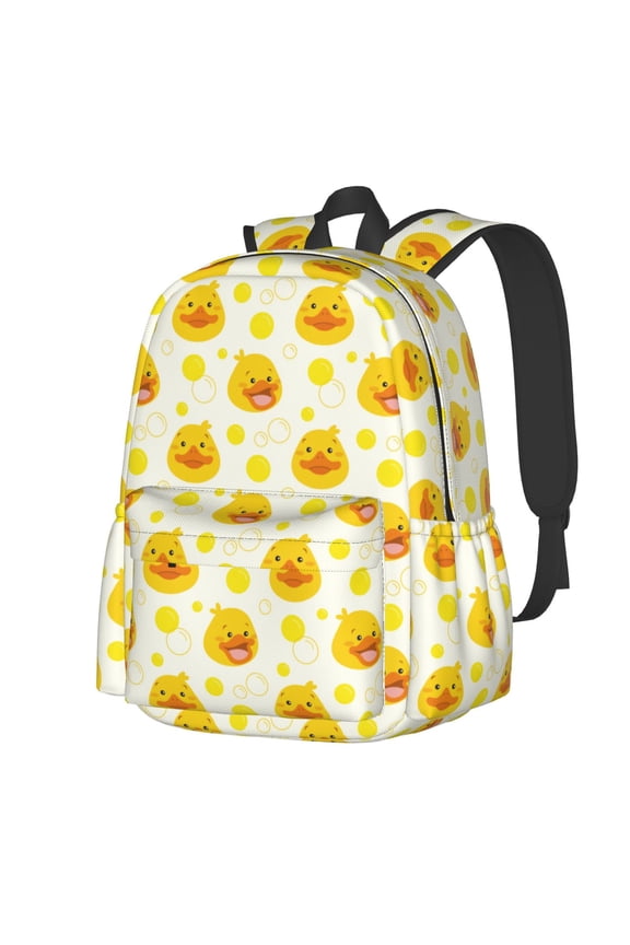 Ducky Cartoon Pattern Student Backpack,Backpack for School,Lightweight Bag,Travel Backpack,Outdoor Backpack,Large Capacity Backpack