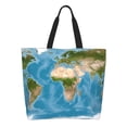 thumbnail image 1 of Rateoe Earth View World Map Tote Bag - Waterproof Lightweight Handbags Travel Shoulder Bag for Hiking Yoga Gym Swimming Travel Beach, 1 of 8
