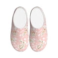 thumbnail image 1 of Rateoe Easter Bunny Print Women's Men's Cotton Knit Slippers Lightweight Memory Foam Indoor House Shoes with Anti-Skid Sole-40/41, 1 of 7