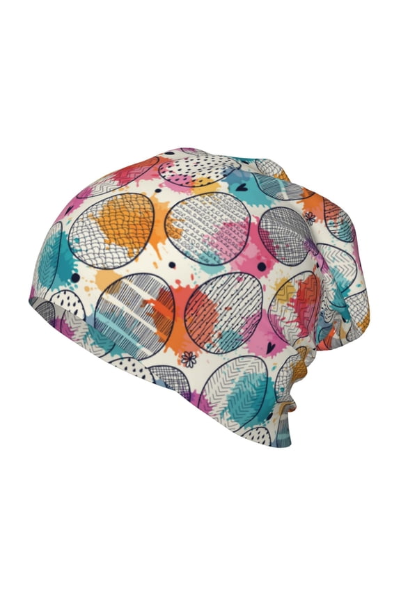 Easter Egg Kids Beanie Warm Knit Beanie Hats Boys Girls Winter Hat Soft Slouchy Hats for Kids