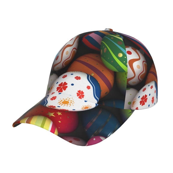 Rateoe Easter Egg Pattern Baseball Cap Outdoor Cap Mountain Dad Hat - Unstructured Soft Cotton Cap-Adjustable UV Protection Cap