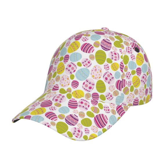 Rateoe Easter Egg Pattern Men’s Baseball Cap – Adjustable Curved Brim Hat, Soft Cotton Sports Cap for Outdoor, Casual, and Everyday Wear, Comfortable & Breathable