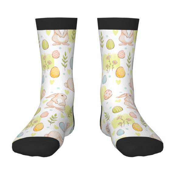 Rateoe Easter Rabbit Pattern Children's Socks, Socks Gifts ,kids Crew Soft Cotton Socks , Moisture-Wicking, Durable, Ideal for Daily Wear & Sports
