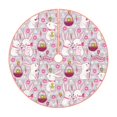 thumbnail image 1 of Rateoe Easter Rabbit Pattern Christmas Tree Skirt with Ties , Christmas Tree Decorations, Farmhouse Christmas Decor Xmas Holiday Decorations-36", 1 of 6