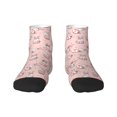 thumbnail image 1 of Rateoe Easter Rabbit Pattern Quarter Crew Socks,Toe Seamed Ankle Socks,Cotton Cushioned Breathable Athletic Crew Sports Socks, 1 of 7