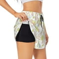thumbnail image 1 of Rateoe Easter Rabbit Printed 2 in 1 Women's Workout Shorts for Athletic Gym Running Shorts with Phone Pockets-XX-Large, 1 of 7