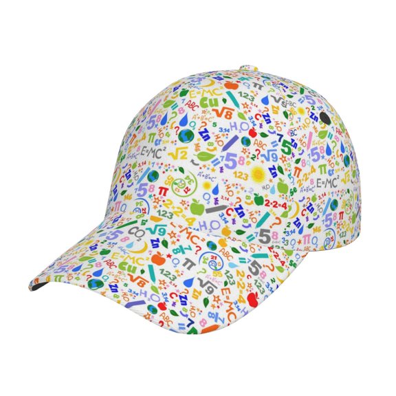 Rateoe Education And Science Pattern Baseball Cap Outdoor Cap Mountain Dad Hat - Unstructured Soft Cotton Cap-Adjustable UV Protection Cap
