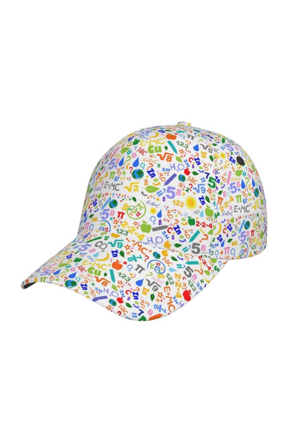 Education And Science Pattern Baseball Cap Outdoor Cap Mountain Dad Hat - Unstructured Soft Cotton Cap-Adjustable UV Protection Cap