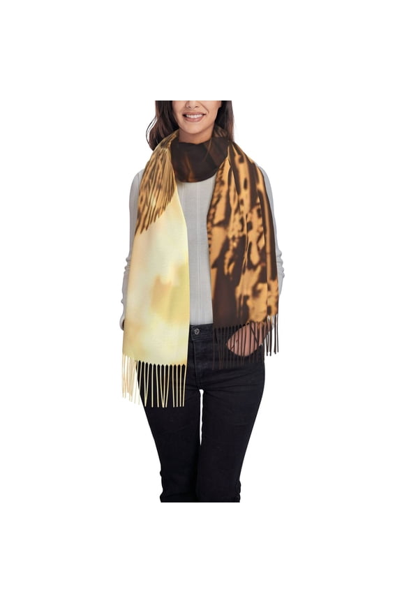 Egyptian Cat Pharaoh Magic Women's Traditional Scarf Wrap Tassel Shawl Fringes Neck Head Shawl Retro Scarf