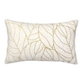 thumbnail image 1 of Rateoe Elegant Gold Leaf Pattern Pattern Pillow Covers with Invisible Zipper(Pillows are not Included) Standard Pillowcases-14"x20", 1 of 6