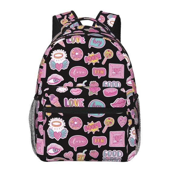 Rateoe Elements Pattern Casual Backpack for School, Work, Travel Adjustable Straps, Multiple Compartments Ergonomic Design, Fits Laptops and Tablets