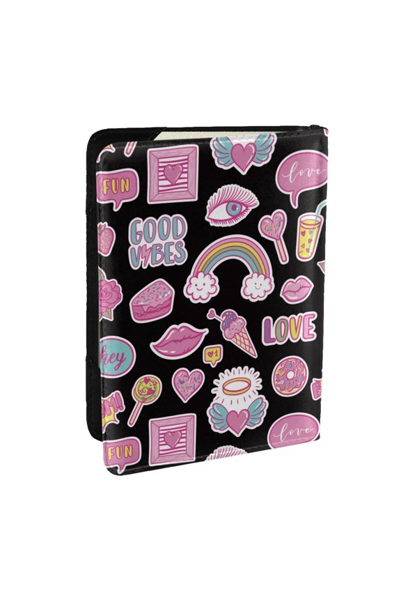 Elements Pattern Passport Holder Wallet Leather Mulit-purpose Travel Wallet Credit Cards Case ,Passport Cover for Women Men-6.5 in