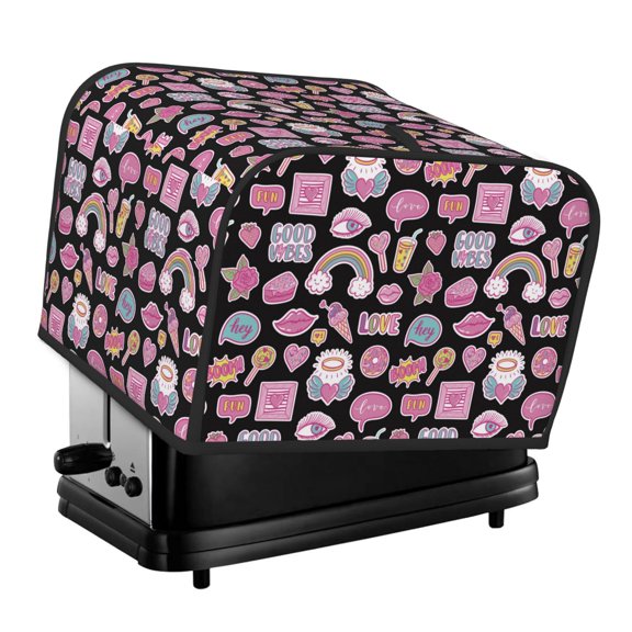 Rateoe Elements Pattern Toaster Covers 4 Slice Wide Slot,Bread Machine Cover,Bread Dust Cover & Fingerprint Protection,Appliance Covers